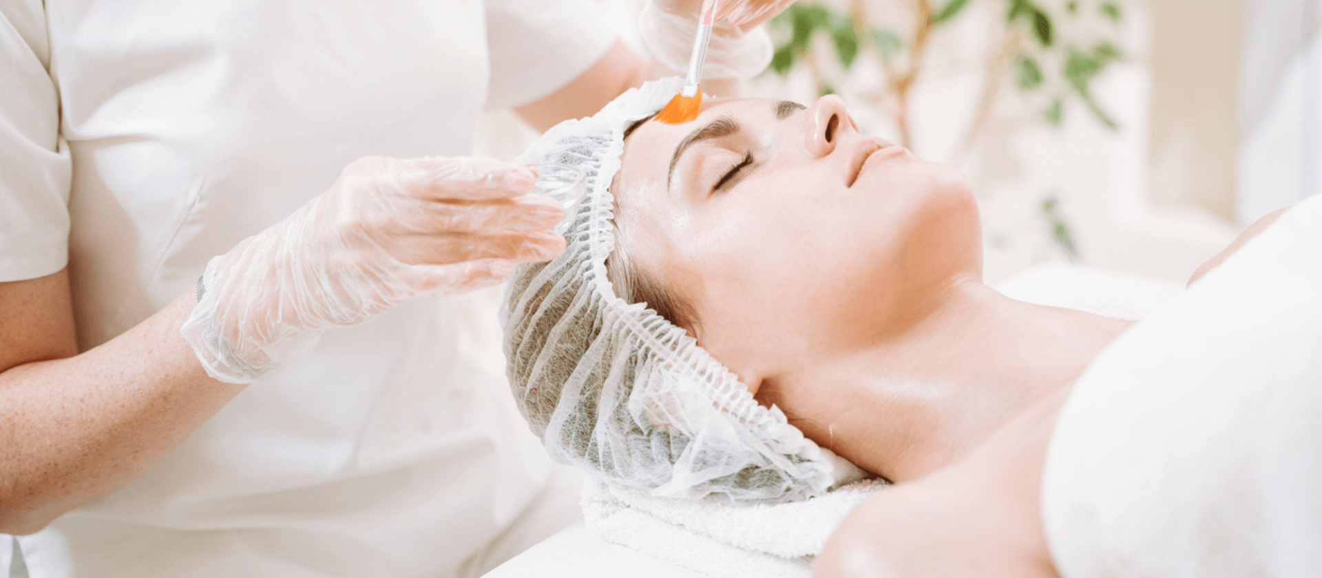 a woman getting a chemical peel treatment