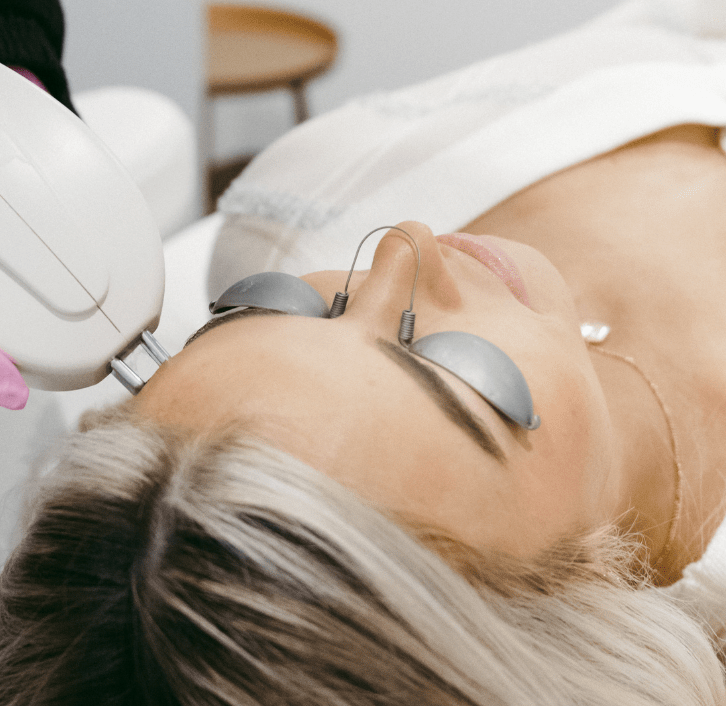 laser treatment on face